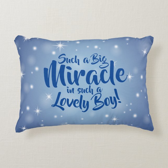 Kann Text so ein großes Wunder im lieblichen Junge Dekokissen (Vorderseite)