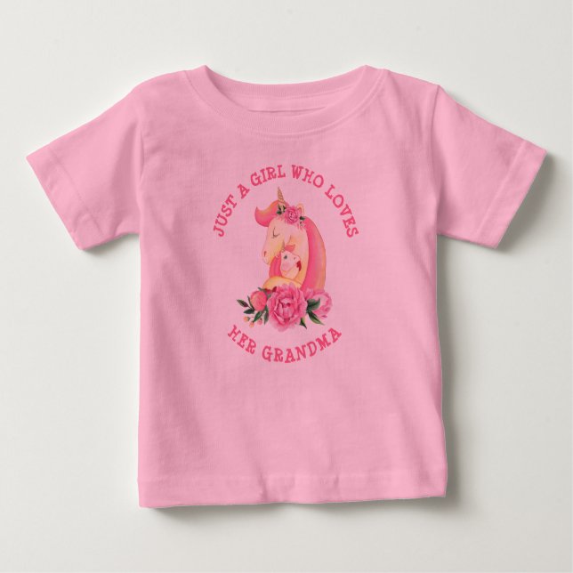 Kann Textmädchen verändern, die ihr Oma-Einhorn Li Baby T-shirt (Vorderseite)