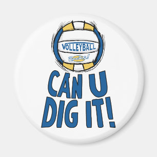 Kann U Diebe es Volleyball Blue Gold Magnet