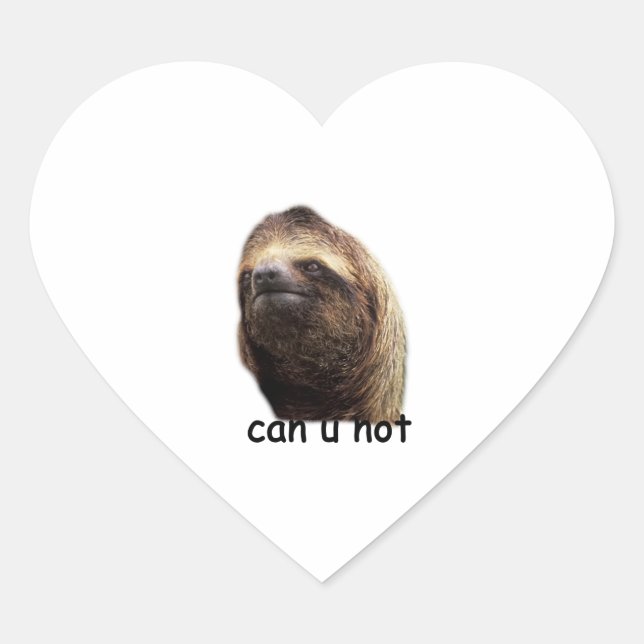 Kann u not Sloth Herz-Aufkleber (Vorderseite)