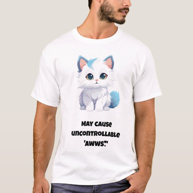 Kann unkontrollierbare 'awis' Funny Cat verursache T-Shirt (Vorderseite)