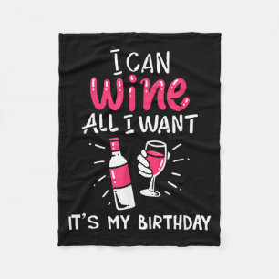 Kann Wein Geburtstag lustiges Geschenk Zitat wolle Fleecedecke