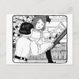 Kannst du das Buch lesen? Postkarte