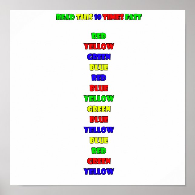 Kannst du das zehnmal schnell lesen? poster (Vorne)