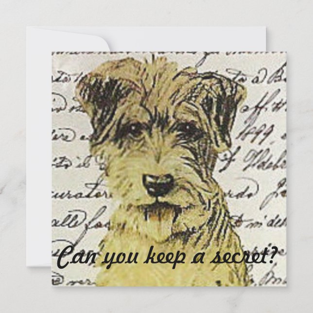 Kannst du ein Geheimnis behalten haben? Einladung (Vorderseite)