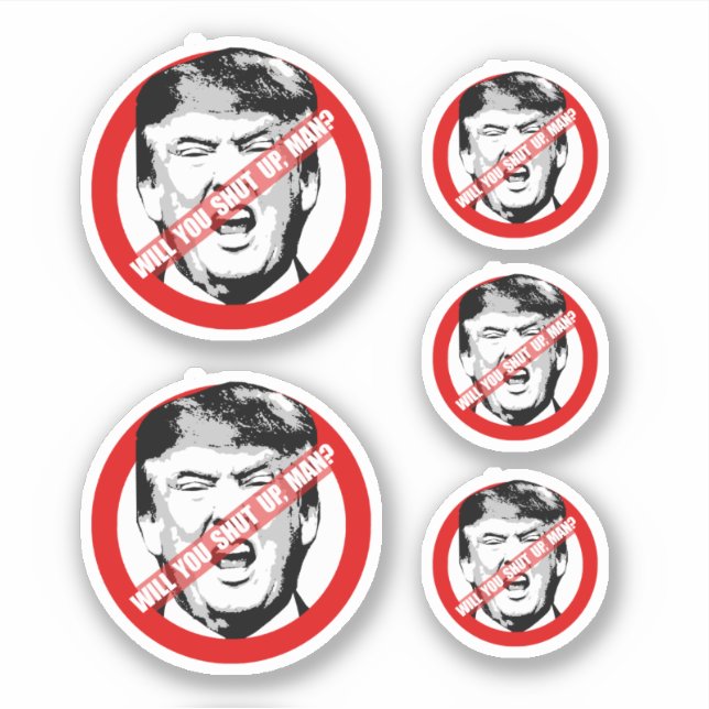 Kannst du einfach die Klappe halten, Mann? Aufkleber (Vorderseite)