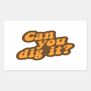 Kannst du es tun? rechteckiger aufkleber