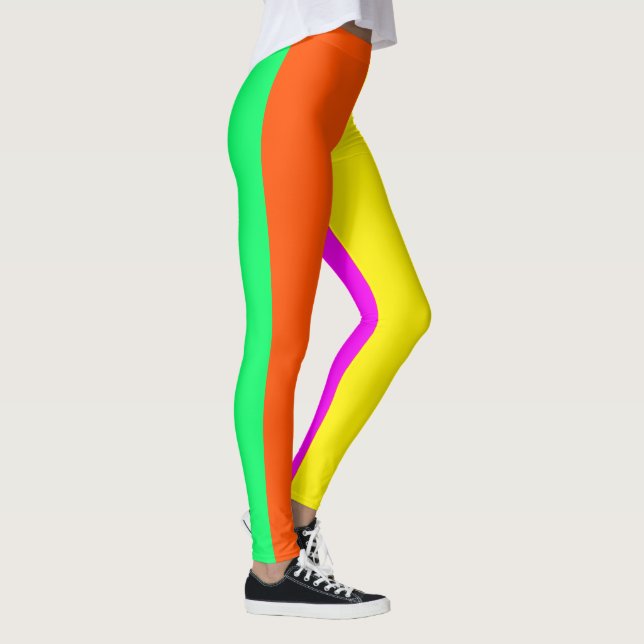 Kannst du mich jetzt sehen? Neon Running Joggen Leggings (Rechts)