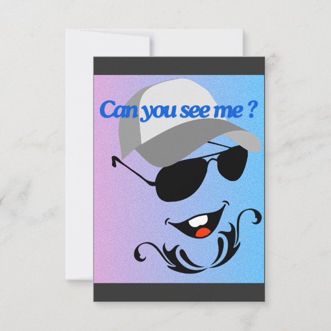 Kannst du mich sehen? dankeskarte (Vorderseite)