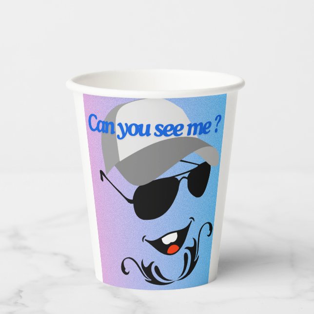 Kannst du mich sehen? pappbecher (Vorderseite)