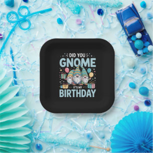 Kannten Sie den Gnom Es ist mein Geburtstag Gnome  Pappteller