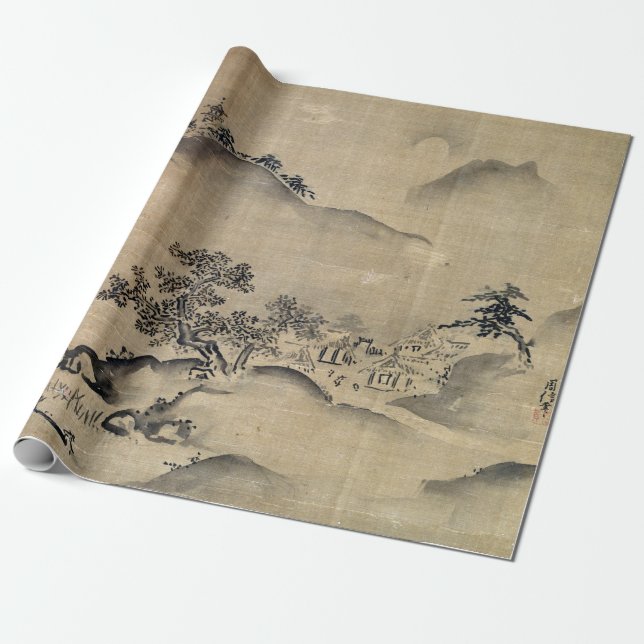 Kano-Chikanobu-Landschaft Geschenkpapier (Ungerollt)