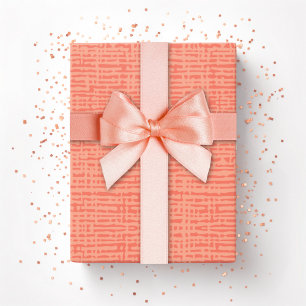 Kano-Webstoff in Koralle Geschenkpapier