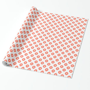 "Kanoko" Fawn Spot Pattern Salmon Pink Geschenkpapier