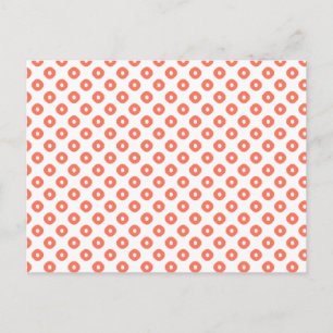"Kanoko" Fawn Spot Pattern Salmon Pink Postkarte