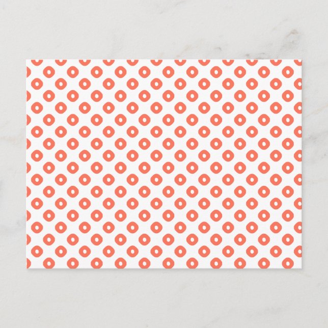 "Kanoko" Fawn Spot Pattern Salmon Pink Postkarte (Vorderseite)