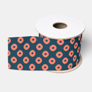"Kanoko" Fawn Spot Pattern Salmon Pink Ripsband
