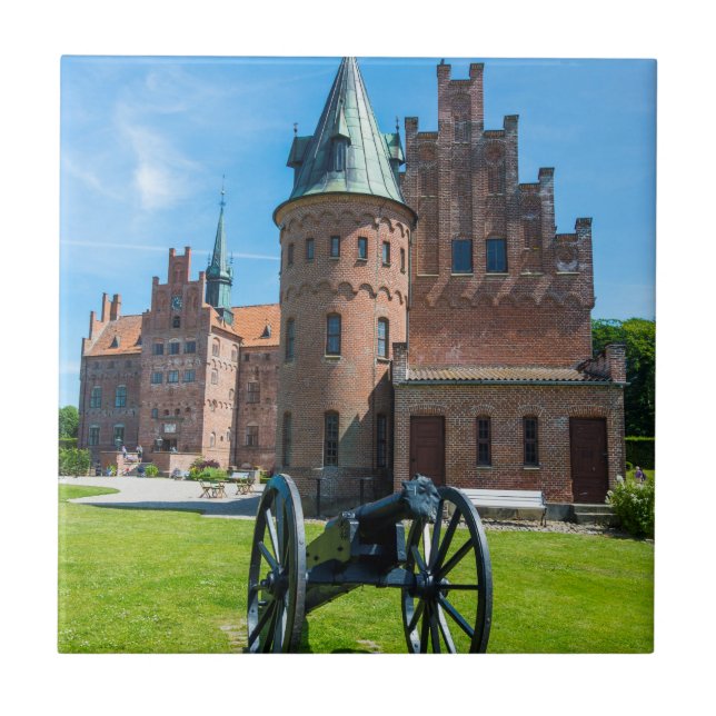 Kanone bei Schloss Egeskov Fliese (Vorderseite)