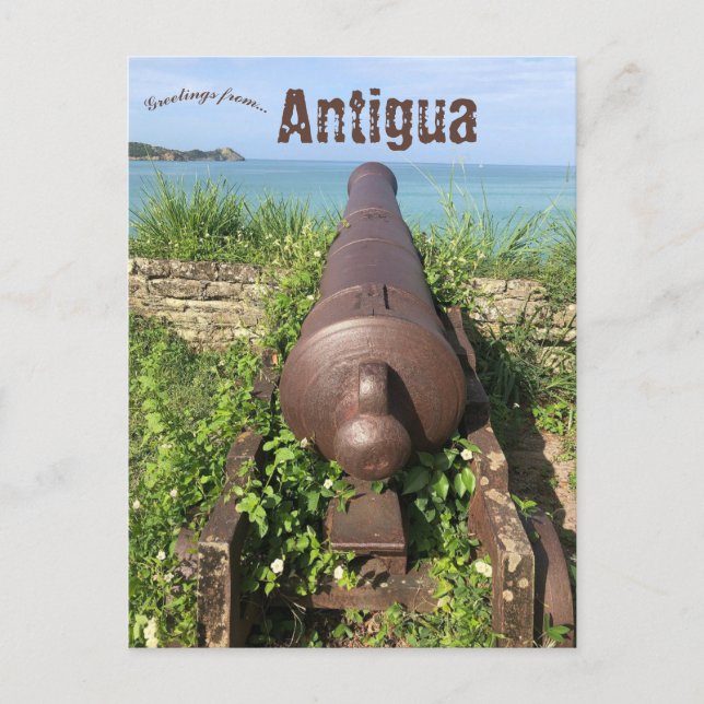 Kanone in Antigua Postkarte (Vorderseite)