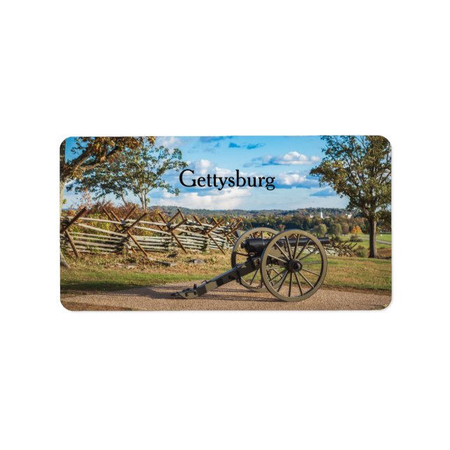Kanonen at Gettysburg Adressaufkleber (Vorne)