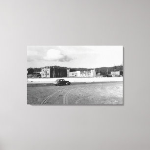 Kanonen-Strand, Gasthaus-Ansicht-Fotografie Leinwanddruck