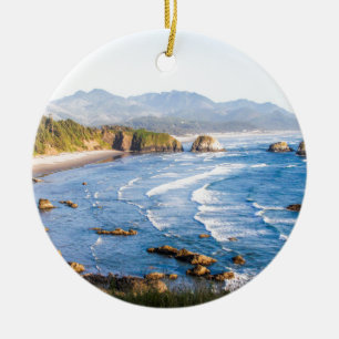 Kanonen-Strand Oregon Keramik Ornament