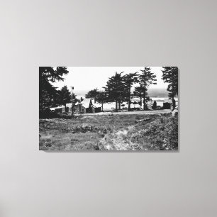 Kanonen-Strand, Oregonarcadia-Hütten-Ozean Leinwanddruck