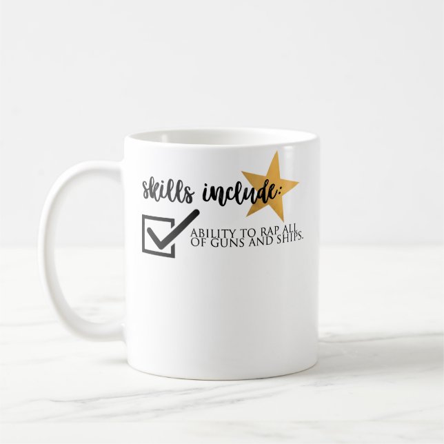 Kanonen und Schiffe Kaffeetasse (Links)