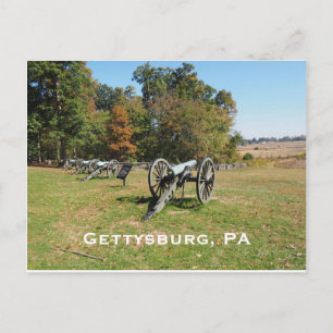 Kanonenreihe auf dem Schlachtfeld von Gettysburg Postkarte