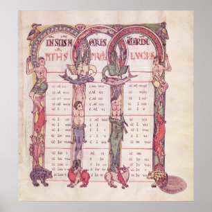 Kanonische Tische der Evangelisten Poster