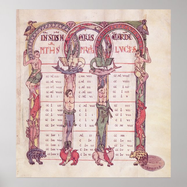 Kanonische Tische der Evangelisten Poster (Vorne)