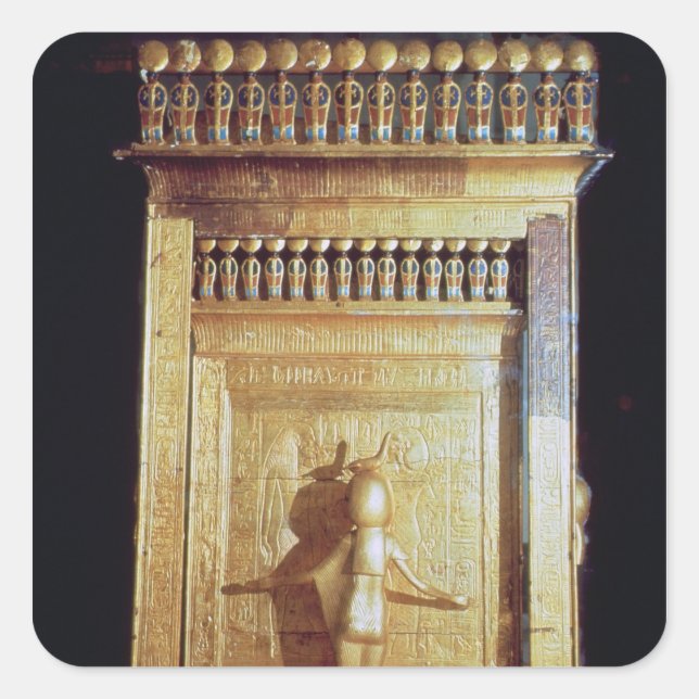 Kanopische Brust in Form eines Schrein-Set Quadratischer Aufkleber (Vorderseite)