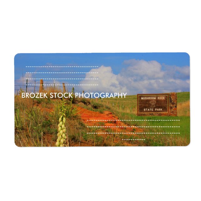 Kanopolis Mushroom Staat Park Shipping Labels (Vorne)