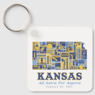 Kansas: Ad Astra Per Aspera - Schlüsselanhänger