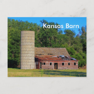 Kansas Barn Post Card Postkarte