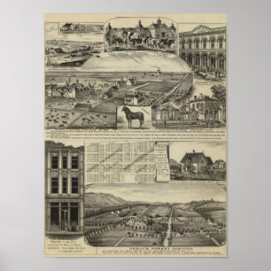 Kansas-Bauernhöfe Poster