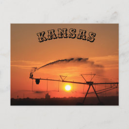 Kansas Bewässerungssystem Sunset Post Card Postkarte