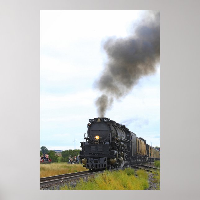 Kansas Big Boy 4014 mit Rauch und Steam Poster (Vorne)