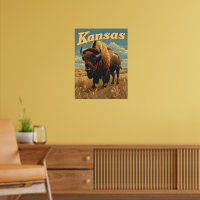 Kansas Bison Vintage