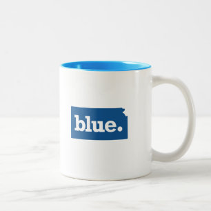 KANSAS BLAUE STAAT ZWEIFARBIGE TASSE