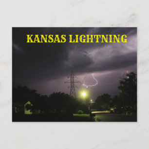 Kansas Blitz über Hutchinson Kansas Post Card Postkarte