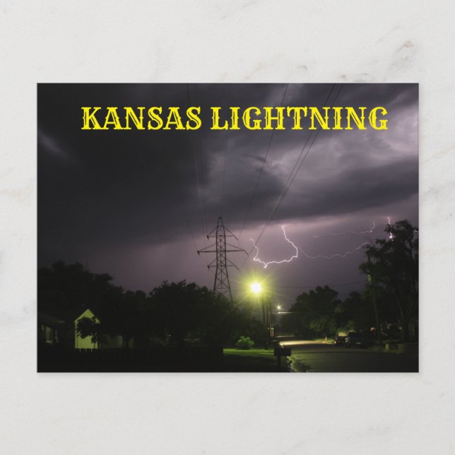 Kansas Blitz über Hutchinson Kansas Post Card Postkarte (Vorderseite)