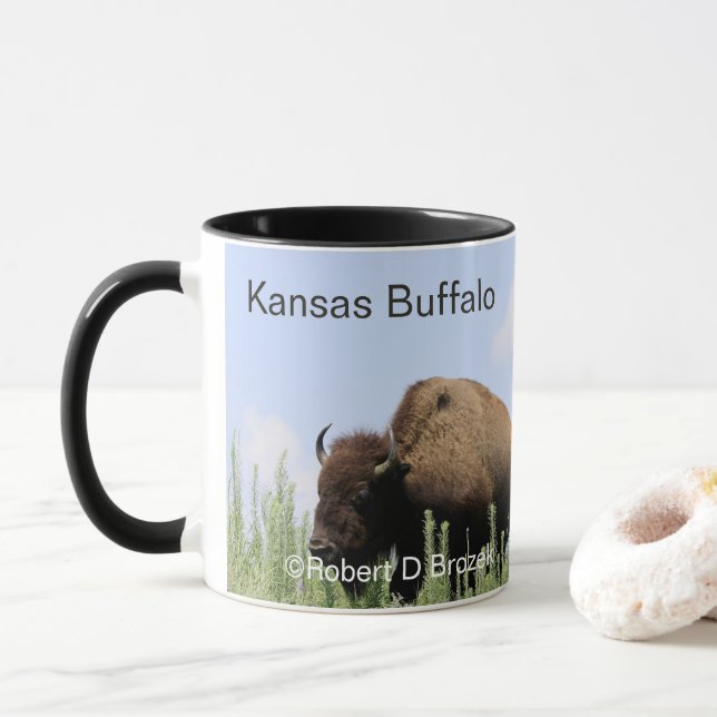 Kansas Büffel  Tasse (Mit Donut)