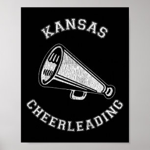 Kansas Cheerleader gestresst Retro 90er Jahre Chee Poster