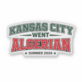 Kansas City Algerische Typografie Aufkleber