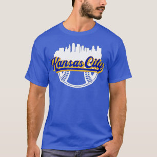 Kansas City Baseball Downtown Skyline Fan T-Shirt