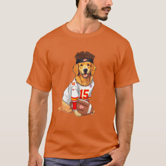 Kansas City Chiefs Cute Golden Retriever Patrick M T-Shirt