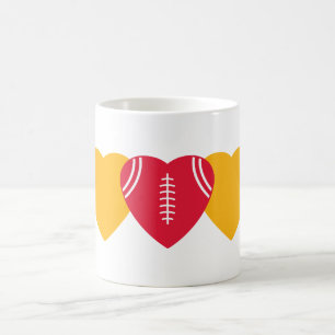 Kansas City Chiefs Football Herzdesign Kaffeetasse