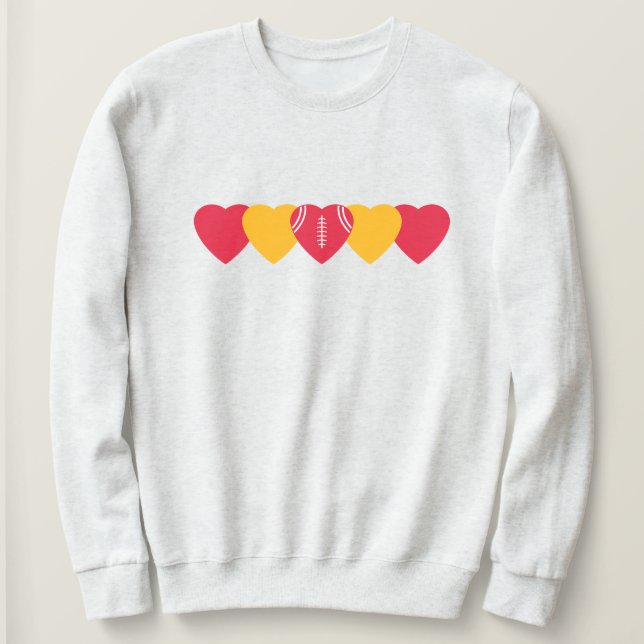 Kansas City Chiefs Heart Football Sweatshirt (Design vorne)