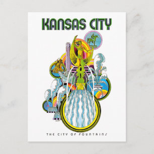 Kansas City, die Stadt der Brunnen, Postkarte